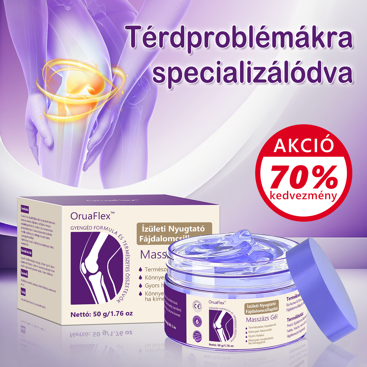 OruaFlex™ Kurkuma & Emu Olaj Ízületi Fájdalomcsillapító Masszázs Gél👨⚕️Az Ortopédiai Társaság (MOT) által jóváhagyva