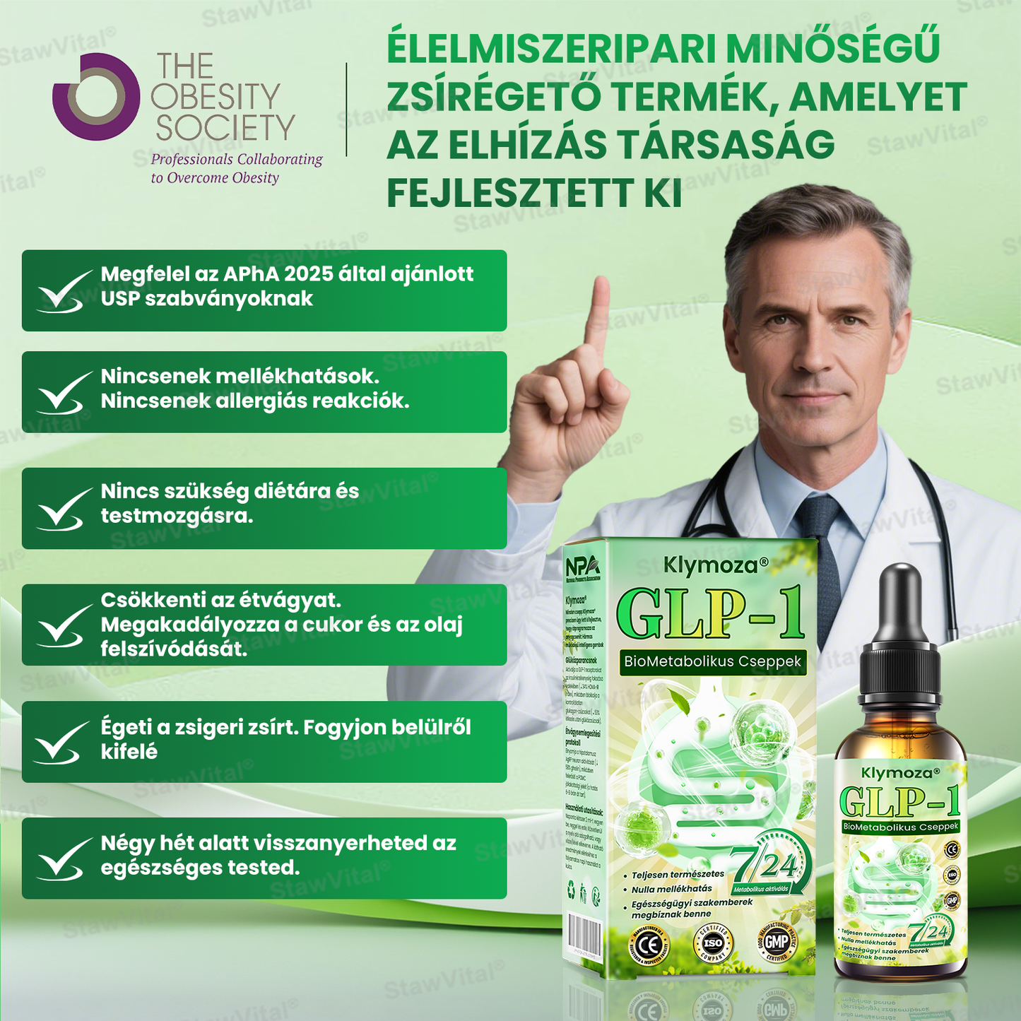 Klymoza® GLP-1 BioMetabolikus Cseppek 🏆🏆(Élelmiszeripari zsírégető – Az Elhízási Társaság fejlesztette)