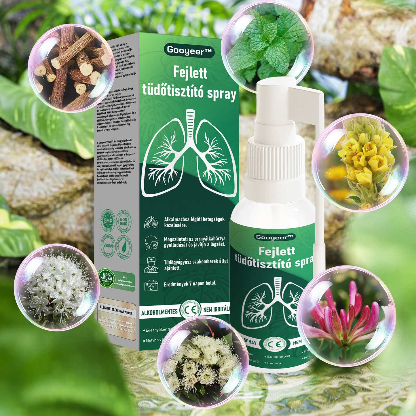 🍀𝐆𝐨𝐨𝐲𝐞𝐞𝐫™ Fejlett Tüdőtisztító Spray -Támogatja a tüdő, a hörgők és az orrmelléküregek egészségét, elősegíti a légzőrendszer egészségét és a könnyebb légzést