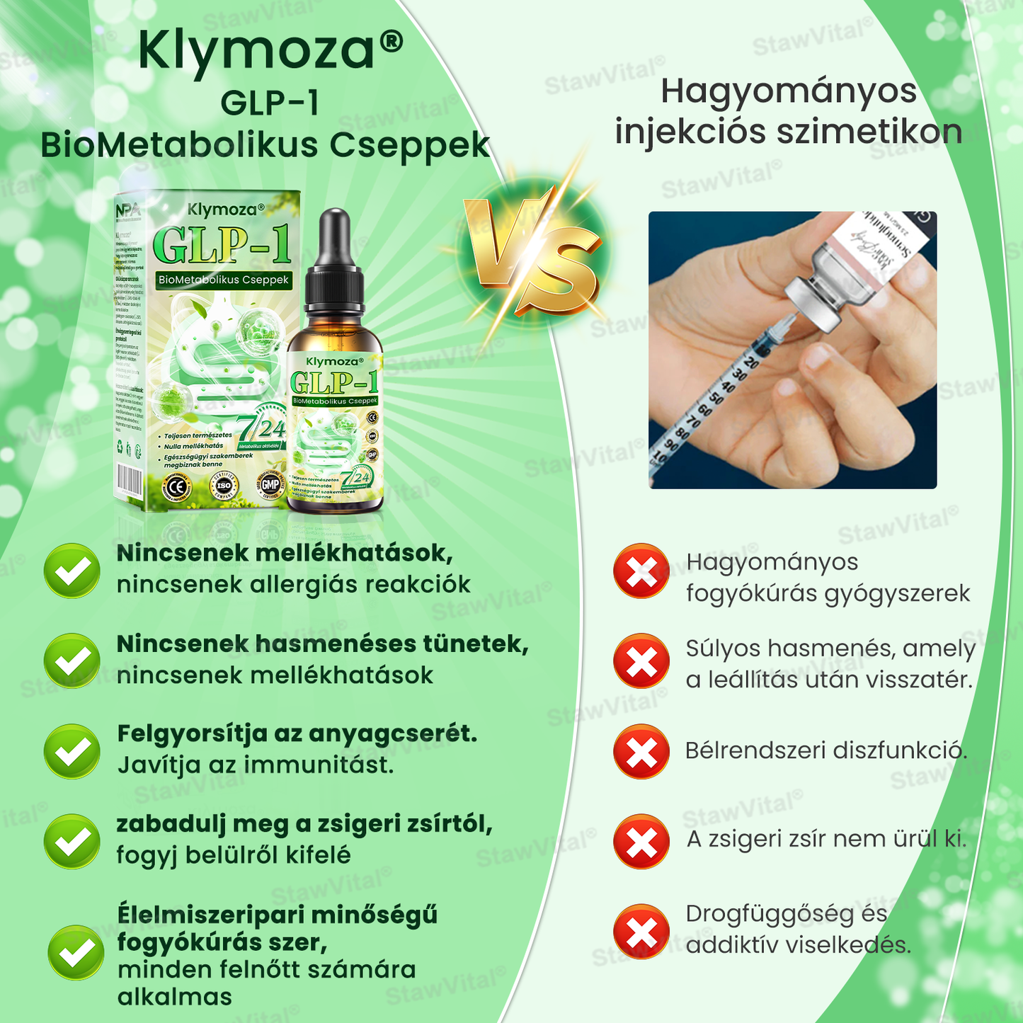 Klymoza® GLP-1 BioMetabolikus Cseppek 🏆🏆(Élelmiszeripari zsírégető – Az Elhízási Társaság fejlesztette)