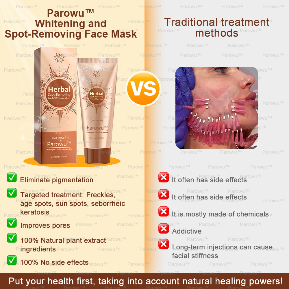 🏵️🏵️ Parowu™ Whitening and Spot-Removing Face Mask Suitable for face and body – 👩⚕️ Natural ingredients permanently remove age spots, freckles, sun spots, and liver spots.