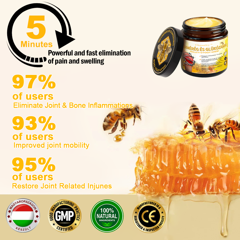 Gbpurity™ - Méhmérég És Glükózamin Ízületi Gyógy Krém👨⚕️A Magyar Ortopéd Társaság (MOT) Által Jóváhagyva