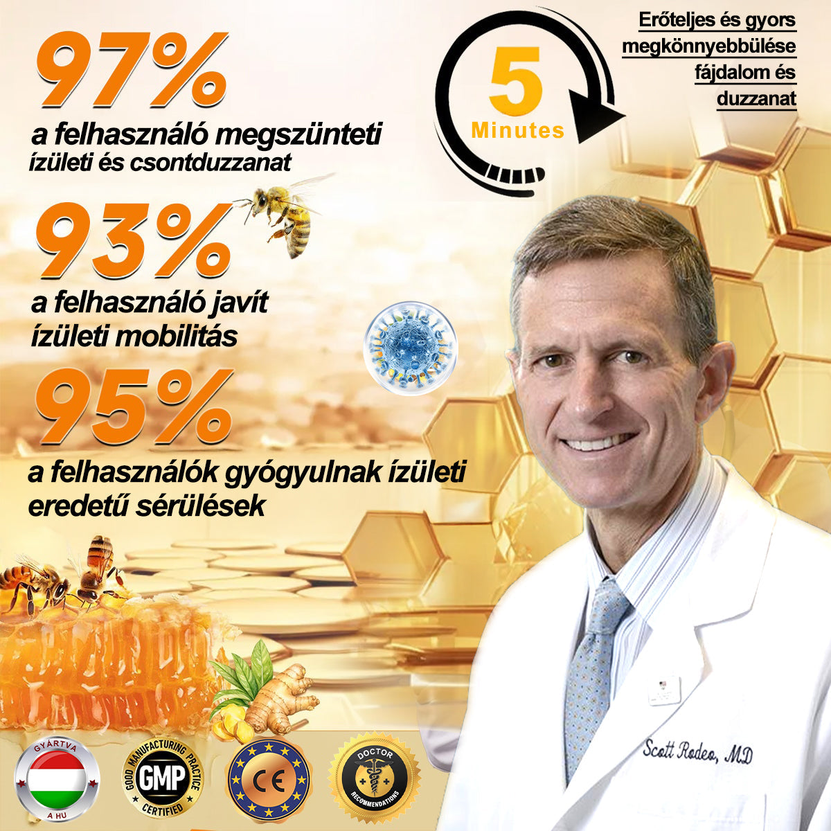 Gbpurity™ - Méhmérég És Glükózamin Ízületi Gyógy Krém👨‍⚕️A Magyar Ortopéd Társaság (MOT) Által Jóváhagyva