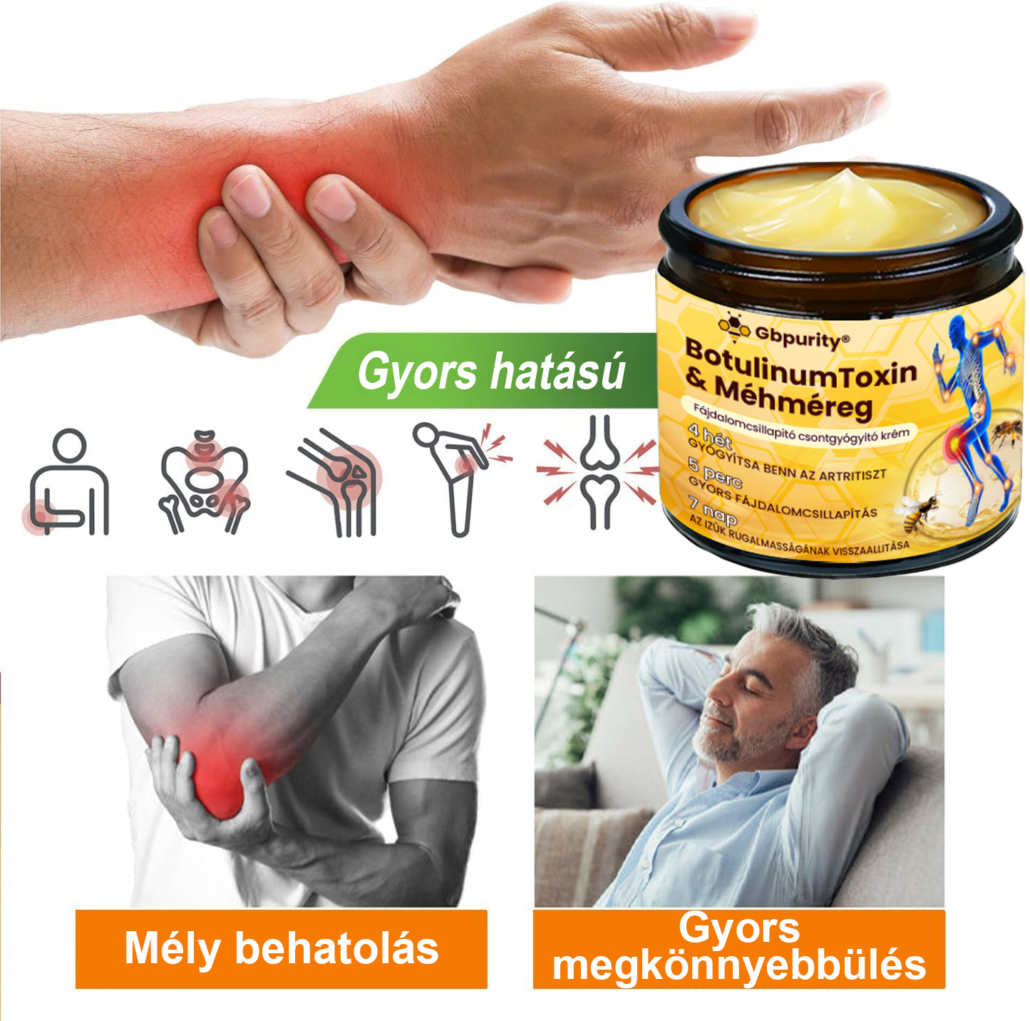Gbpurity® Botulinum Toxin & Méhméreg Fájdalomcsillapító Krém – Hivatalos Márkabolt, MOT Jóváhagyással
