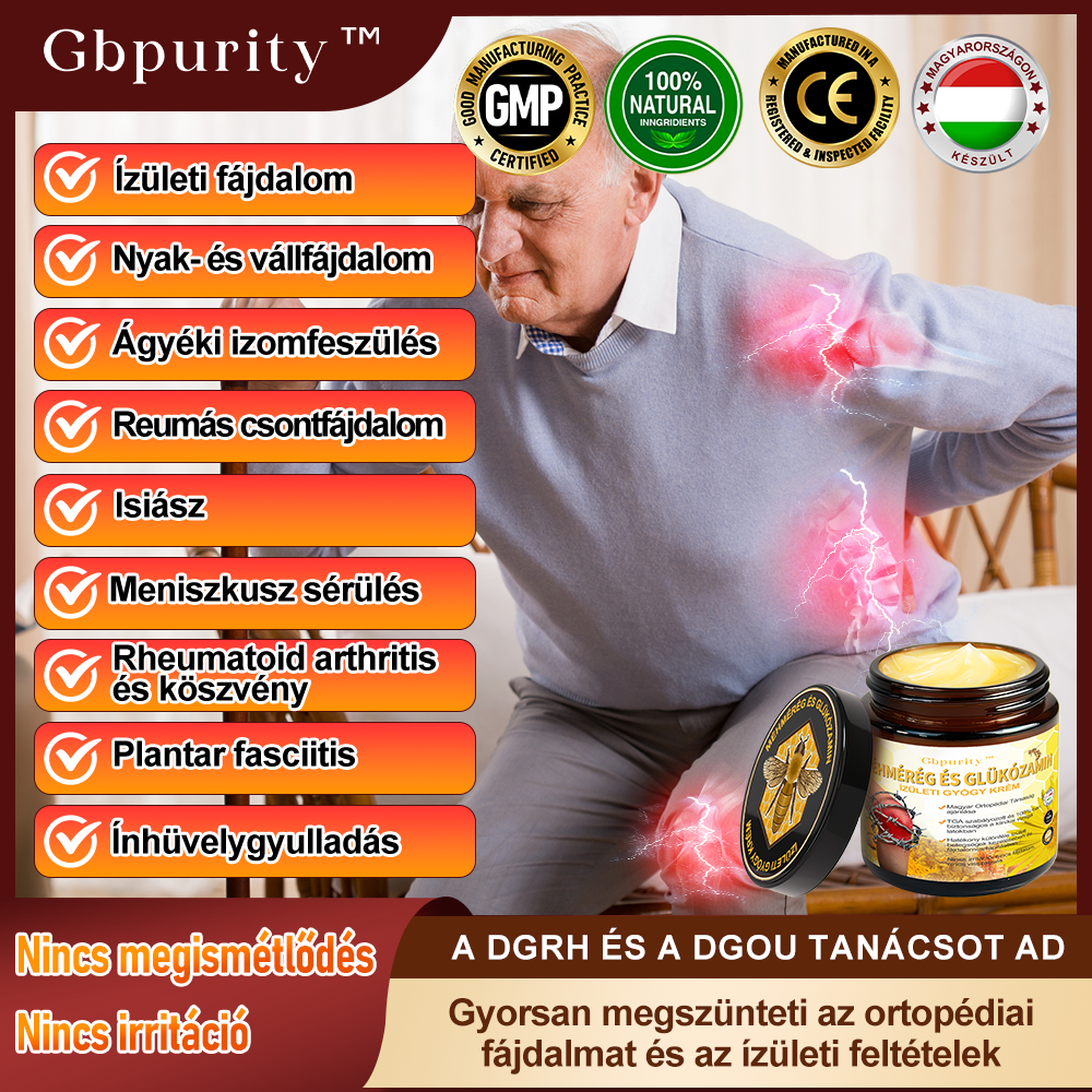 Gbpurity™ Méhmérég És Glükózamin Ízületi Gyógy Krém🌟(ortopédiai problémák és ízületi fájdalmak kezelésére)