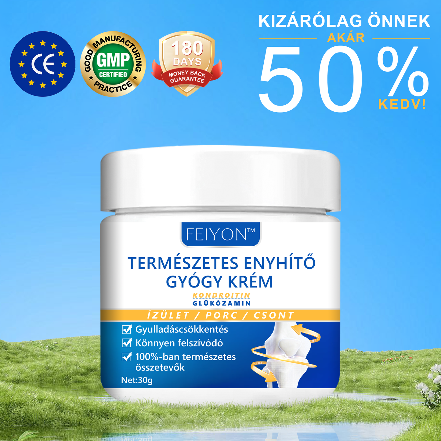 FEIYON™ Természetes Enyhítő Gyógy Krém🛡️ (🌿Innovatív Glükózamin + Növényi Enyhítés🔥Korlátozott időtartam  80% kedvezmény🔥)