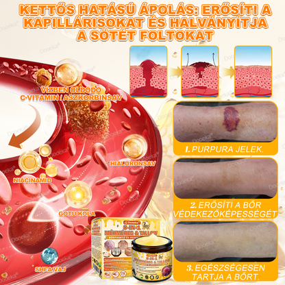 Dooeka® 𝟖-𝐈𝐧-𝟏 Méhméreg & Tallow Bőrfirmító és Regeneráló Krém 💥 (7 napon belül hatékony) Méhméreg + Tallow · 7X Mélyhidratálás, célozza meg a ráncokat, megereszkedést, striákat, sötét foltokat, purpurát, gyulladásokat és még sok mást.