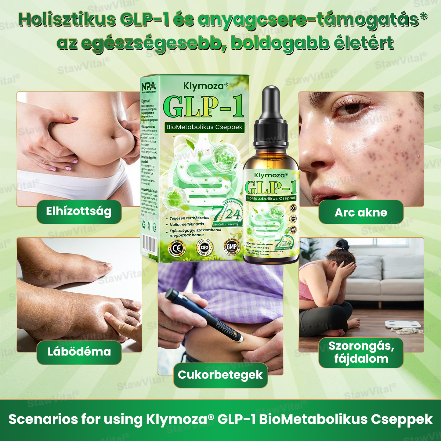 Klymoza® GLP-1 BioMetabolikus Cseppek 🏆🏆(Élelmiszeripari zsírégető – Az Elhízási Társaság fejlesztette)