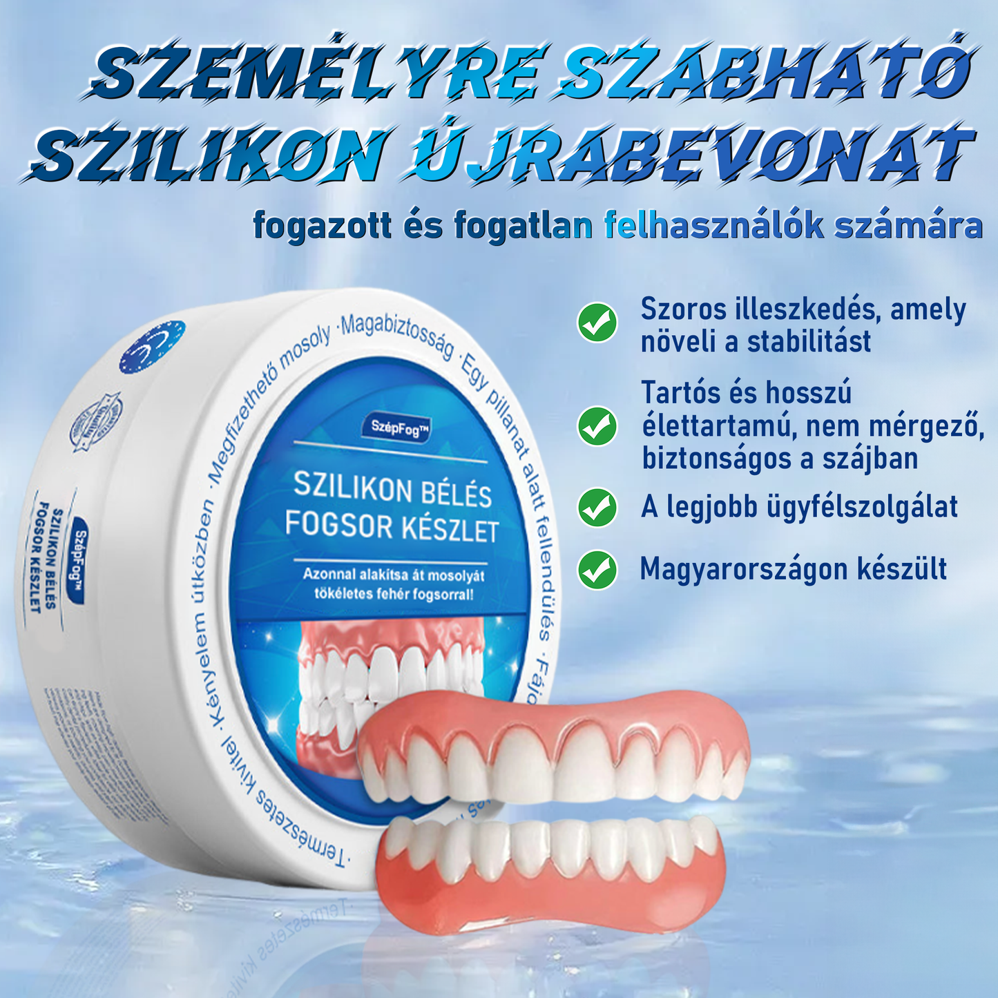 SzépFog™ 💎Szilikon műfogsorbetét készlet (⏰60% kedvezmény korlátozott ideig, ma ingyenes szállítás!⏰)